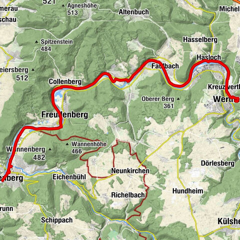 MainRadweg Wertheim bis Miltenberg
