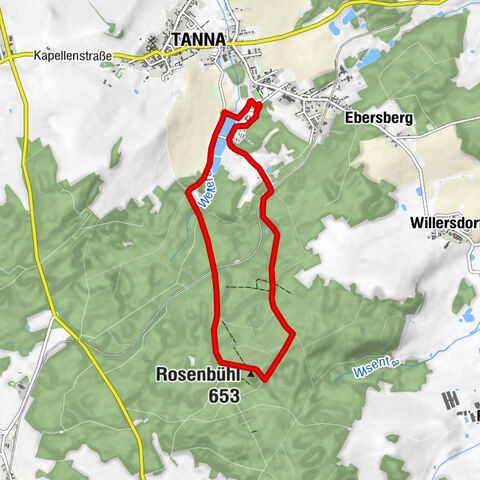 Vom Leitencafé bei Tanna zum Rosenbühl