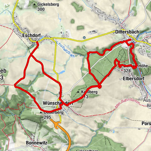 Dresden, Über die schöne Höhe zur Teufelskanzel, Lieblingstal, Doberberg und zurück