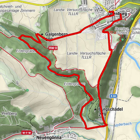 Dornburg/Röderbach (durch die Schlucht)