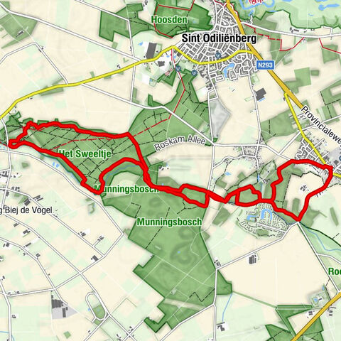 Korte MTB route Posterholt