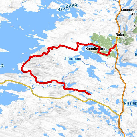 Kouvervaara XC Bike Route 43 km in Kuusamo
