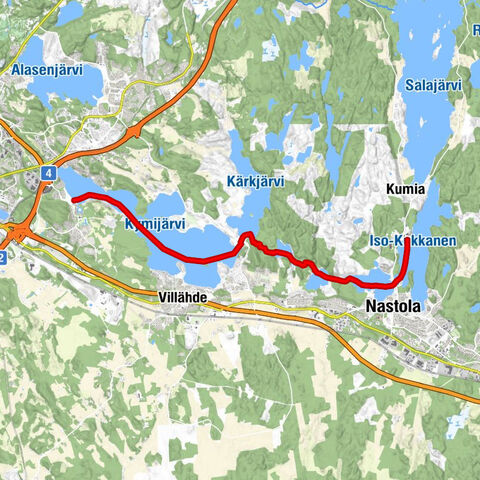 Karisto–Pajulahti: Paddling route from Lahti to Kymijoki and Kimola Canal