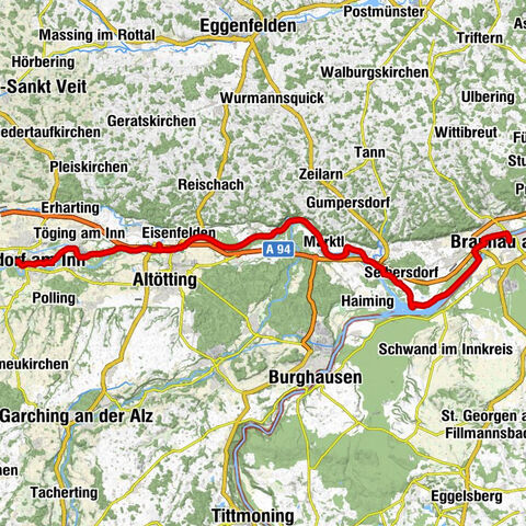 Mühldorfer Radlstern: Mühldorf-Braunau a. Inn
