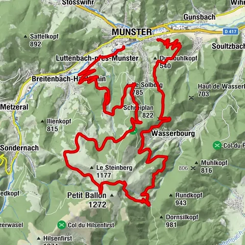 MTB Route M6: Attack on the Petit Ballon