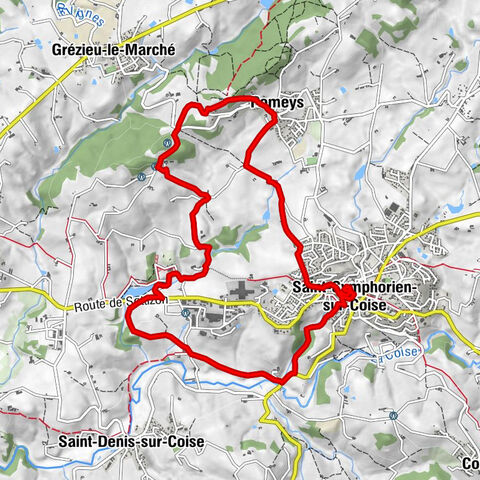 Monts du Lyonnais landscape trail - East loop by mountain bike