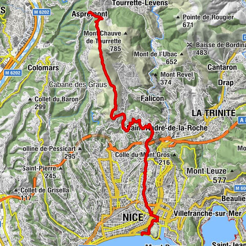 Nice - Aspremont / Pagarine Route (stage 1)