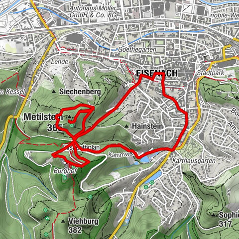 Rondwandeling - "Wartburg Adventure Tour" - Thüringer Woud