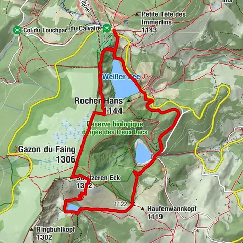 Hiking route - the circuit of the 3 lakes