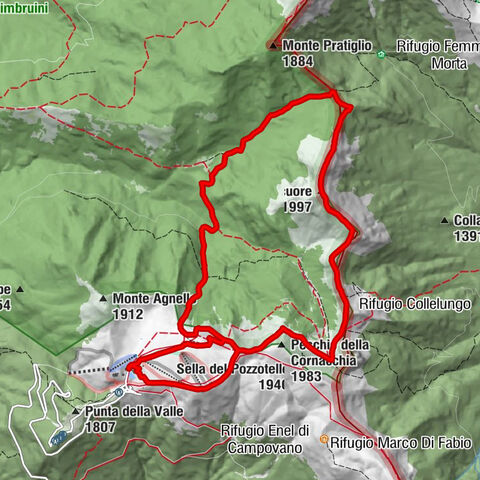 Campocatino - Monte Vermicano - Monte Crepacuore - Peschio della Cornacchia