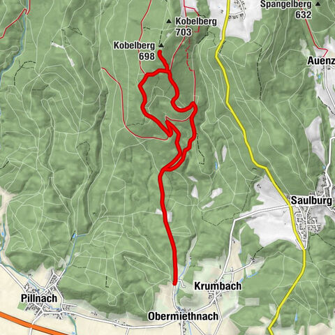 Kirchroth - Schwedenschanze - Kobelberg
