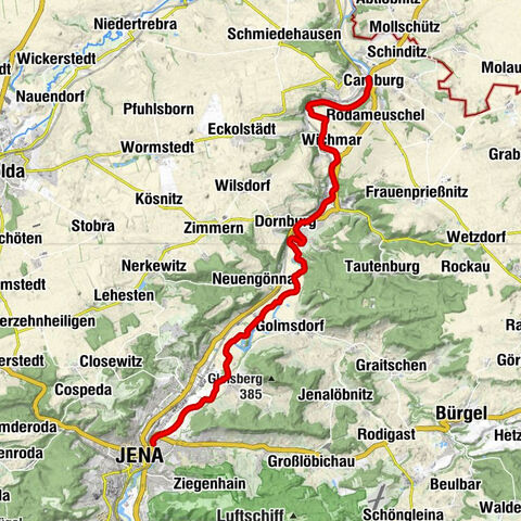 Saale - Water hiking from Jena to Camburg - Stage 9