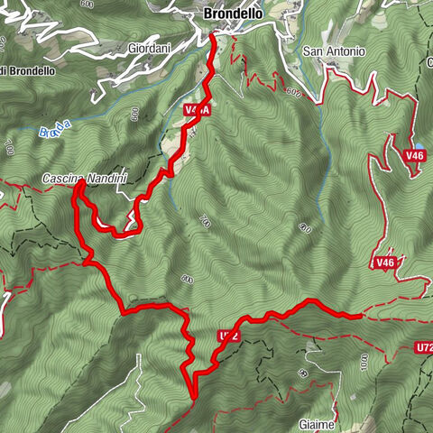 Valle Bronda Trekking | Stage 2B Brondello - Crossroads at 1035-m altitude