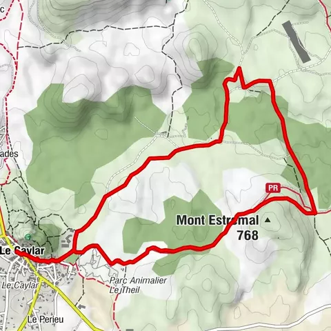 CIRCUIT N°72 - PEYRE BERTRAND - ESPACE VTT-FFC LODÉVOIS ET LARZAC
