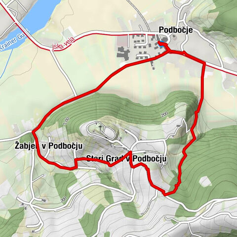 Old Castle path Podbočje-short