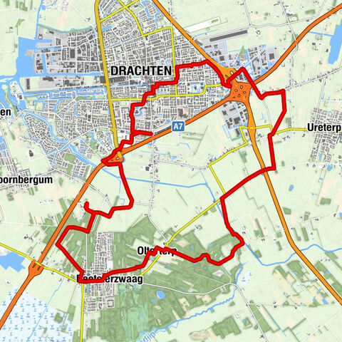 Drachten - Beetsterzwaag - Olterterp - Ureterp | Bonifatius Kloosterpad: rondwandeling 8