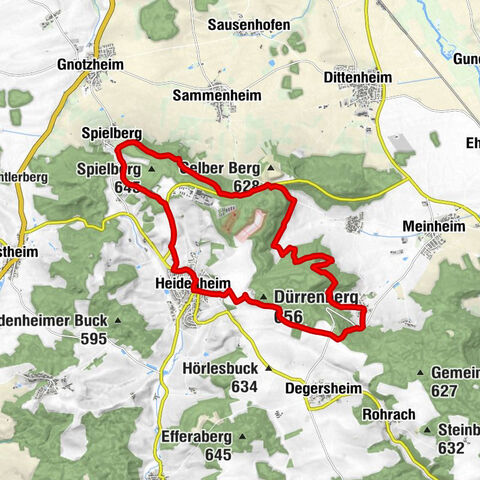 Hahnenkamm - Schlaufe 3 des Altmühltal-Panoramaweges