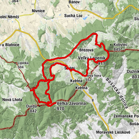 Okruh Vápenky-Lopeník-Javorová