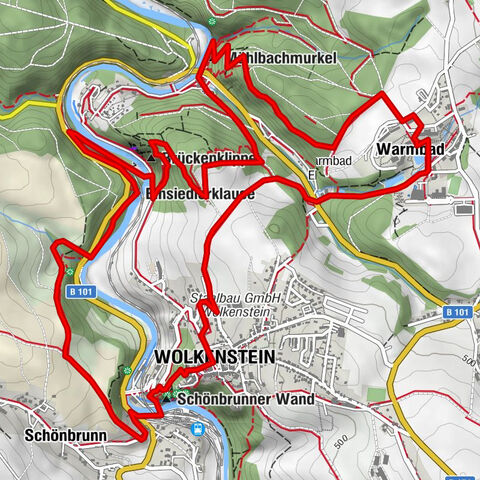 Alpine wandelroute - stad Wolkenstein/Warmbad (Grenzenlos. Wildromantische Naturerlebnisse)