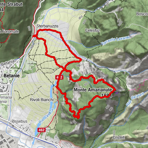 Loop of M. Amarianute, balcony over Tolmezzo