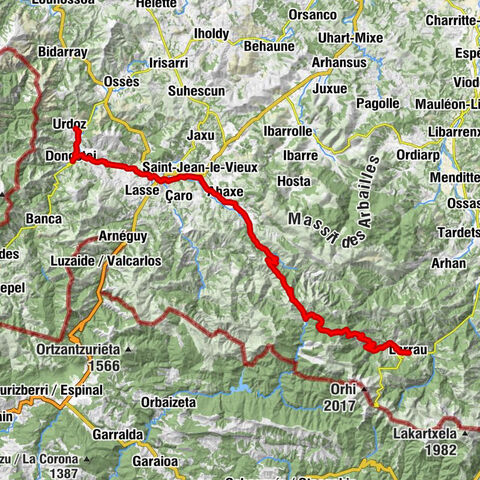 Q 17. Etappe Larrau - St. Etienne de Baigorrie , Neu-Aquitanien/Frankreich