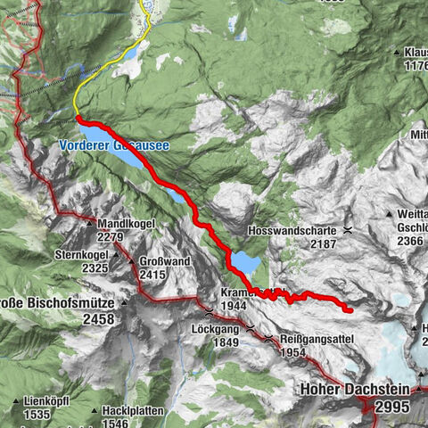 Adamekhütte vom Vorderen Gosausee