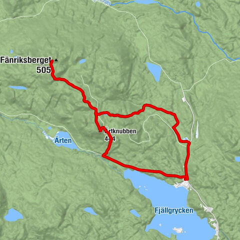 Fjällgrycksbo - Ärtknubben - Fänriksberget