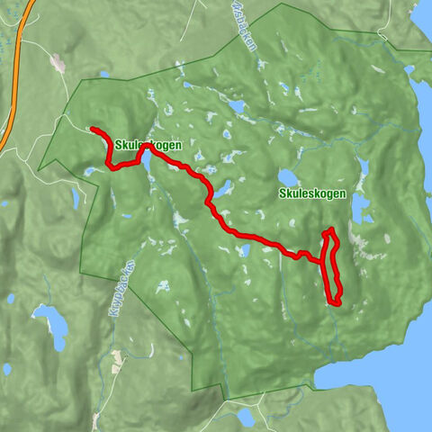 Skuleskogen Entré Väst - Skrattabborrtjärn - Slåttdalsberget
