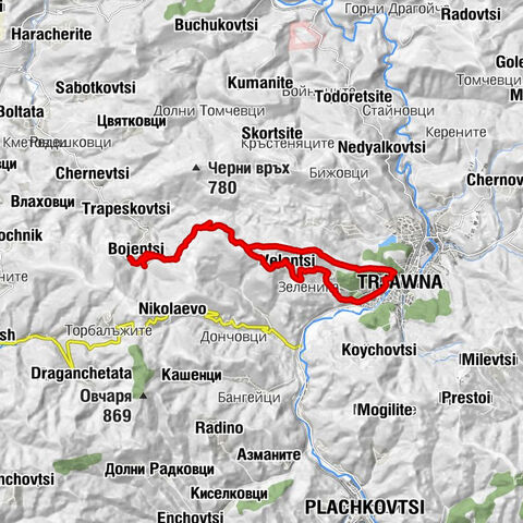 Трявна - Зеленика - Горната локва - Боженци