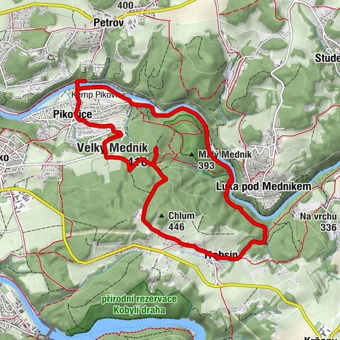 Třebsín - Dakota - Velký Medník - Restaurace Zvonička