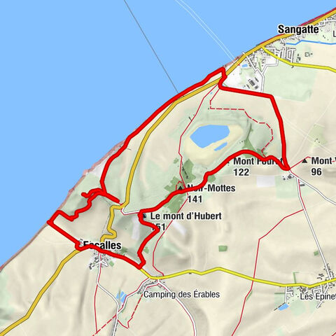 Escalles - Le mont d'Hubert - Noires Mottes - Sangatte