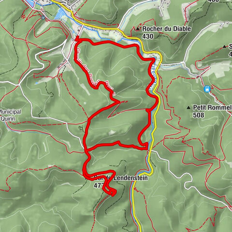 Auberge de la Forêt - Lettenbach - Col de Lendenstein - Belle Roche