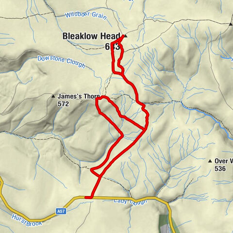 Snake Pass - Higher Shelf Stones - Bleaklow Head