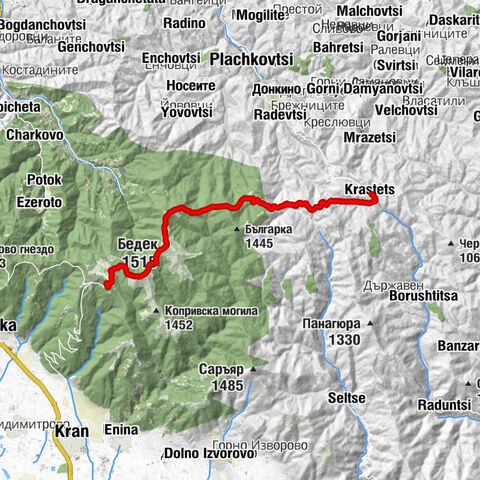 хижа Бузлуджа - нова - Бедек - Малък Бедек - Кръстец