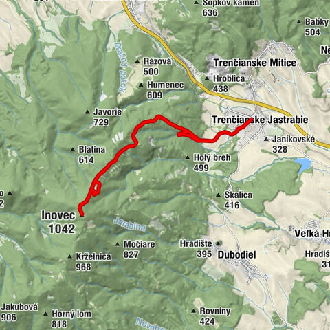 Trenčianske Jastrabie - Chata na Inovci - Inovec
