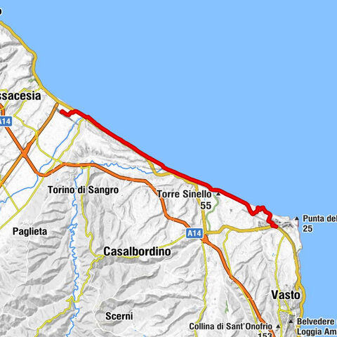 Fossacesia-Torino di Sangro - Mare Blu - Punta Aderci - Porto di Vasto