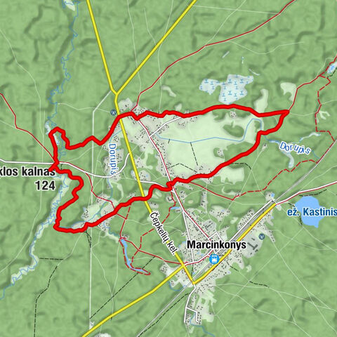 Marcinkonių seniūnija - Marcinkonys - Šaudzyklos kalnas - Meškos šikna