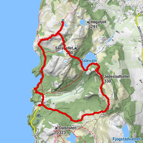 Dale - Revsdal - Lifjell - Jødestadfjellet