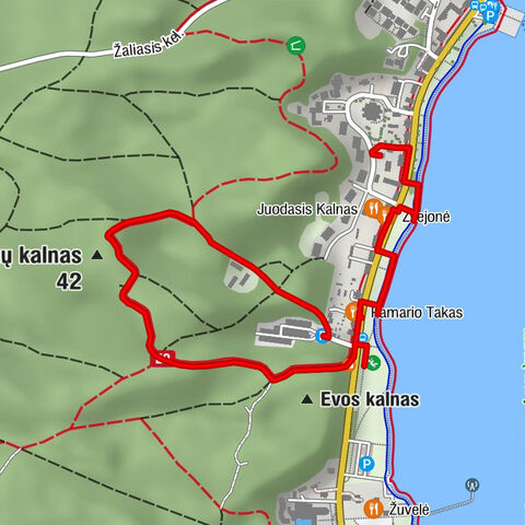 Neringa - Juodasis Kalnas - Žvejonė - Raganų kalnas