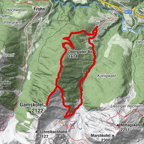 Circular hike Obergail - Gamskofel - Obergail Alm - Obergail