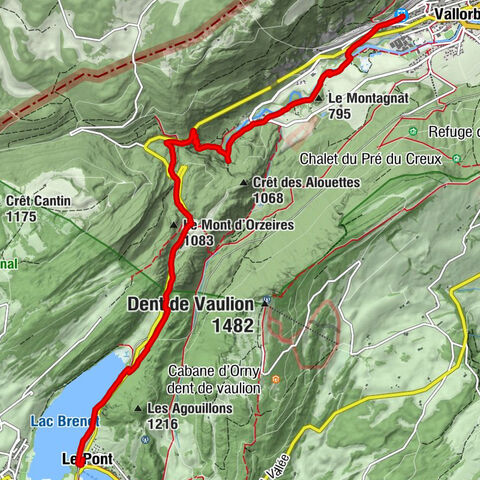 Le Pont - Crêt Mal Rond - Le Montagnat - Vallorbe