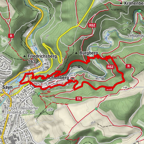 Bendorf - Schloßberg - Abtei Sayn - Sayn