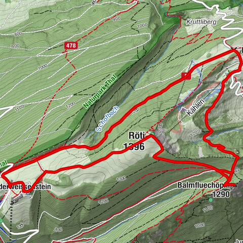 Rüttenen - Balmfluechöpfli - Röti - Balm bei Günsberg