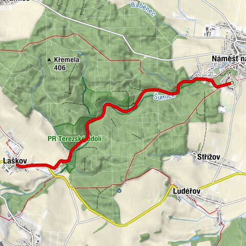 Náměšť na Hané - Terezské údolí - Laškov