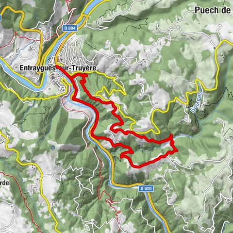 Entraygues-sur-Truyère - Méjanassère - Montcausson - Prévinquières