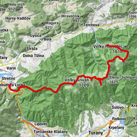 Nezbudská Lúčka - Malý Kriváň - Veľký Kriváň - Penzion Stárek