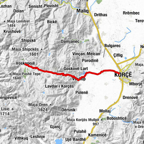 Korçë - Turan - Voskop - Voskopojë