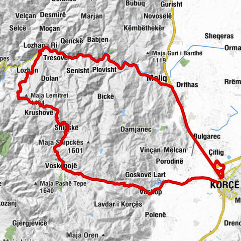 Korçë - Turan - Maja Plerinat - Maliq