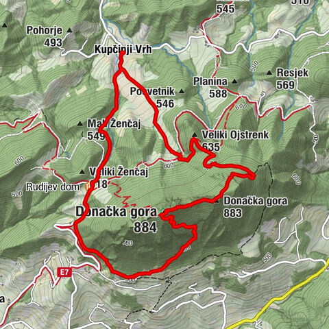 Kupčinji Vrh - Veliki Ojstrenk - Donačka gora