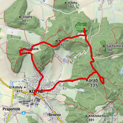 Kdyně - Rýzmberk - Podzámčí - Koráb